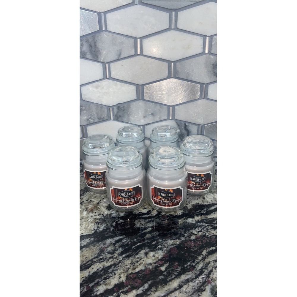 Candle-Lite 6 Pack "Evening Fireside Glow" , 3 oz, 1 Wick